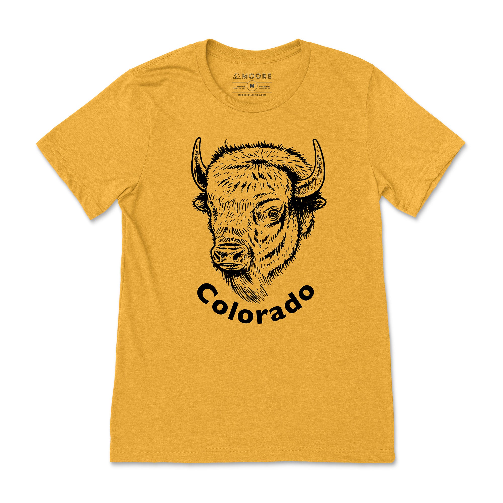 Colorado Buffalo Tee-Mustard
