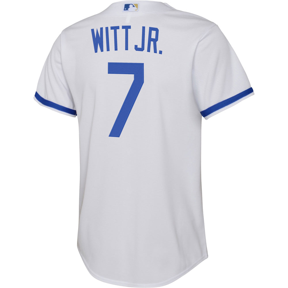 Youth Kansas City Royals Bobby Witt Cool Base Replica Home Jersey - White