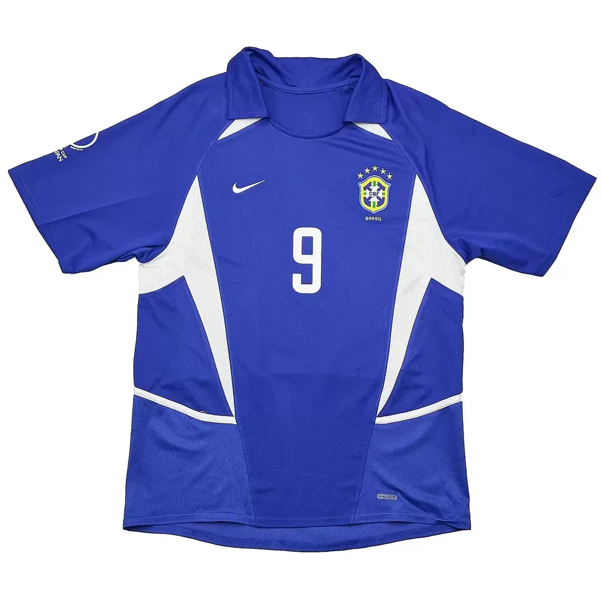 Ronaldo #9 Brazil 2002 Away Retro Football Jersey