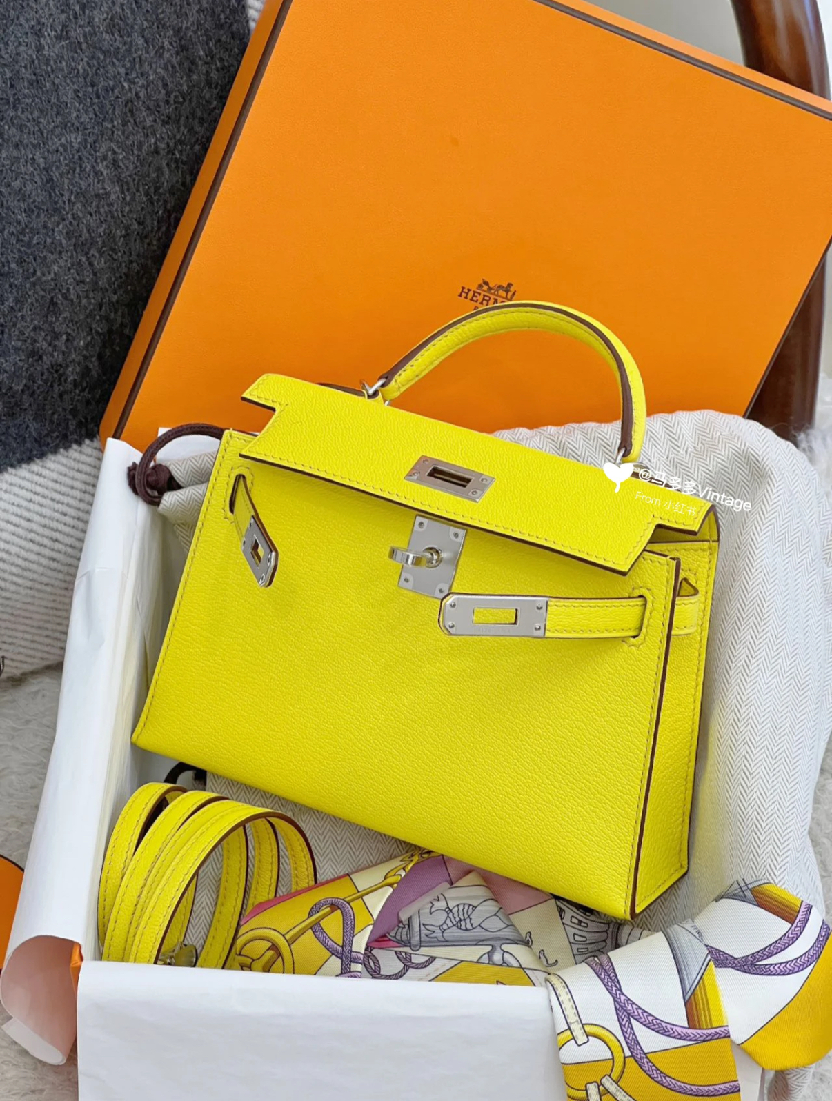 Kelly Mini 19 Candy Yellow EPSOM Custom