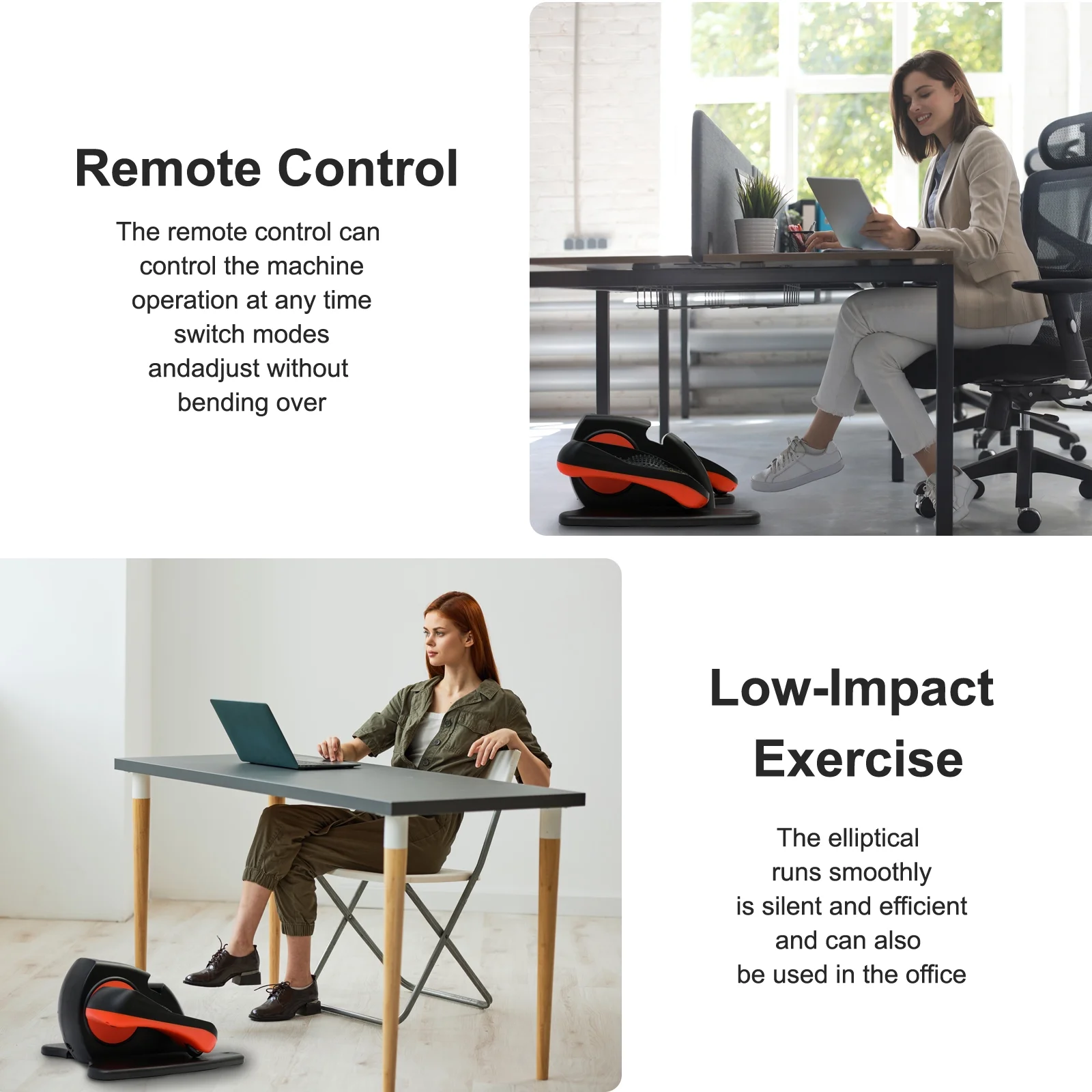 CATGOOD Under Desk Elliptical, Electric Seated Foot & Leg Pedal Exerciser While Sitting for Seniors