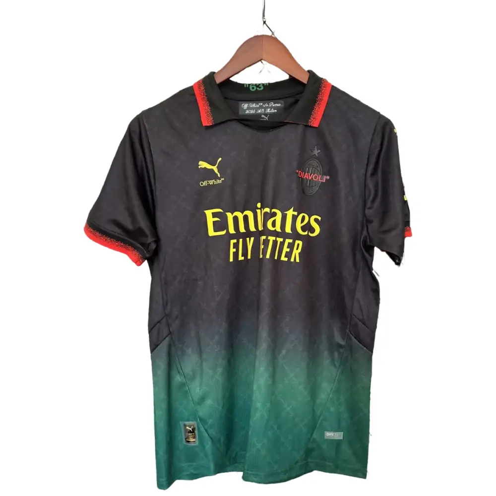 2025-26 AC Milan Three Away Black and Green - Jersey - Fan Edition