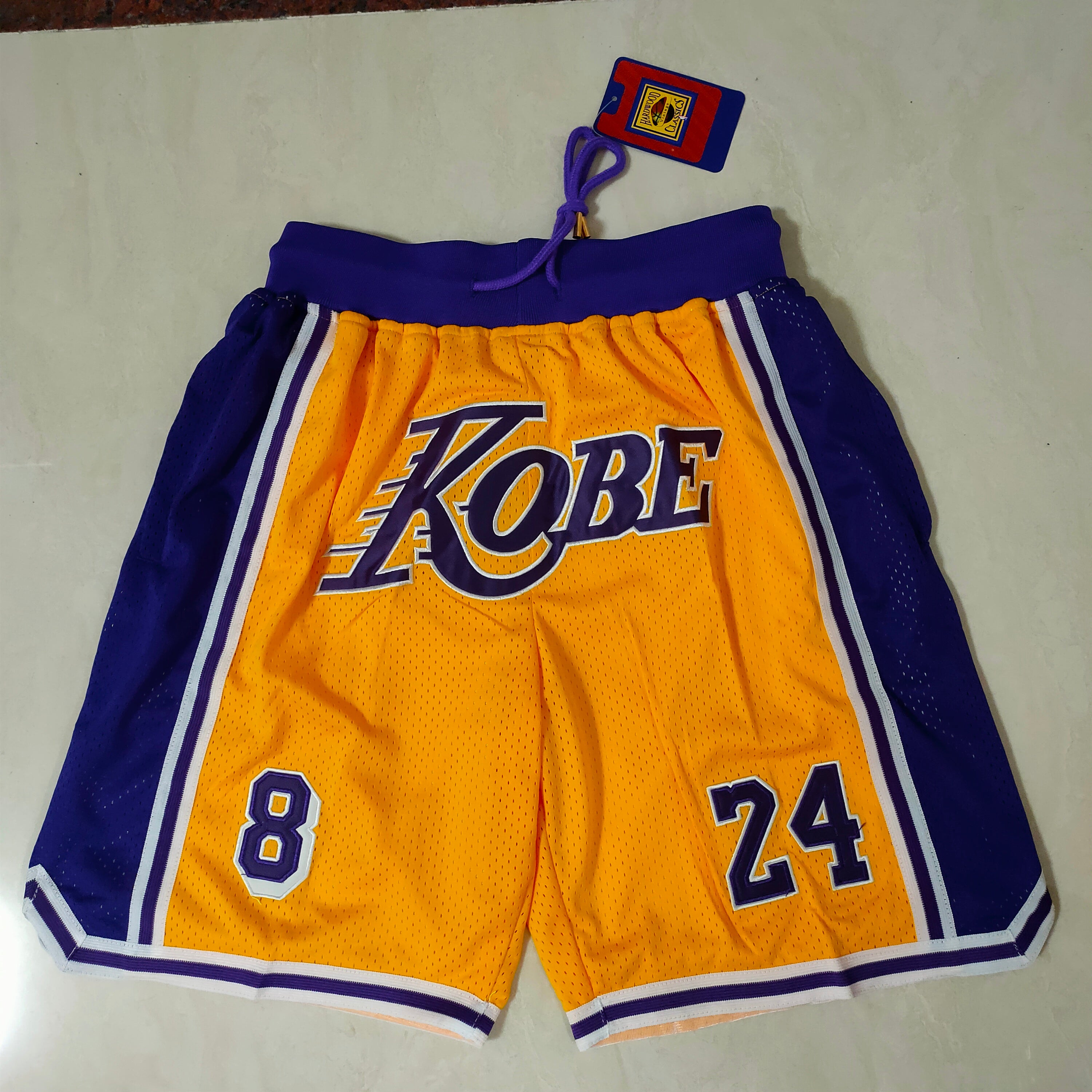 Los Angeles Lakers Kobe Bryant Yellow Pocket