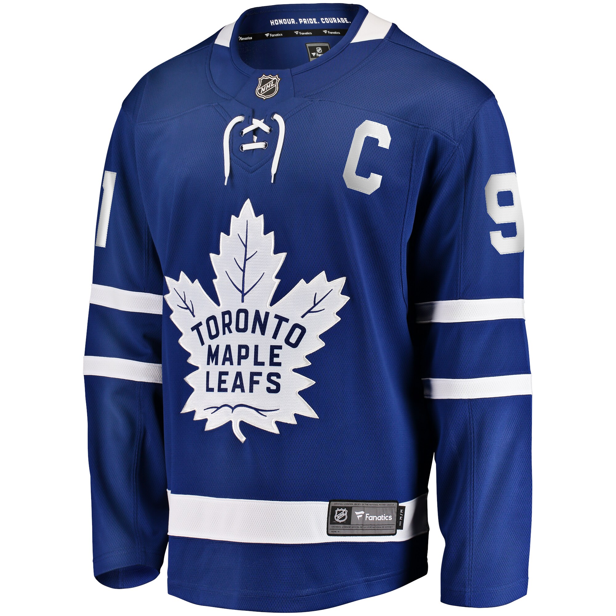 John Tavares Toronto Maple Leafs Fanatics Captain Patch Home Breakaway Jersey – Blue