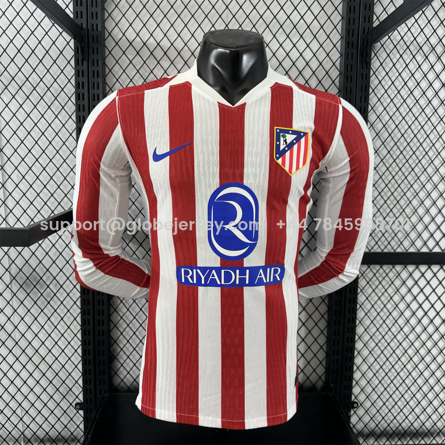 Atletico Madrid 25-26 Home Long Sleeves Jersey - Player Version