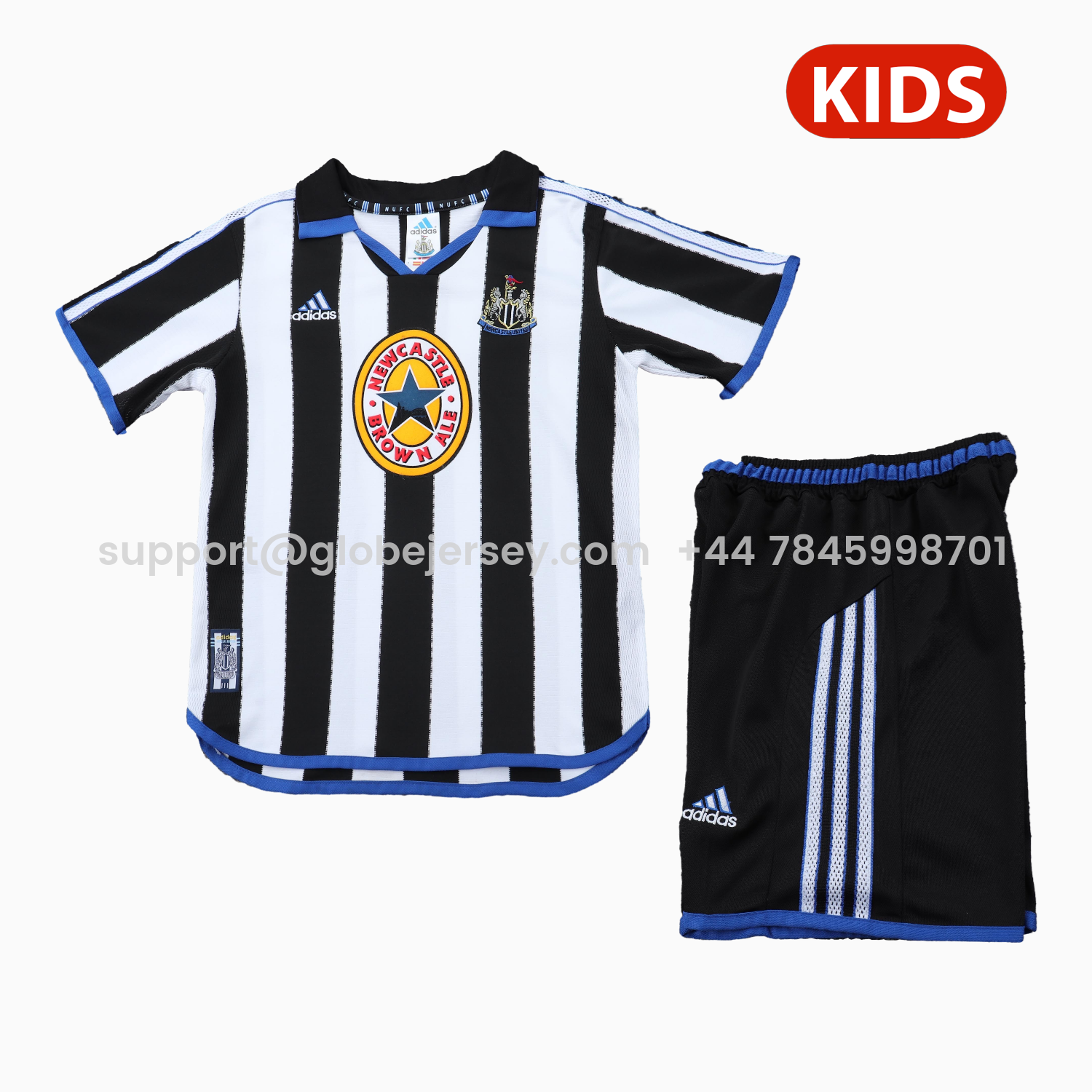 Retro Newcastle United 1999-00 Home Kids Kit