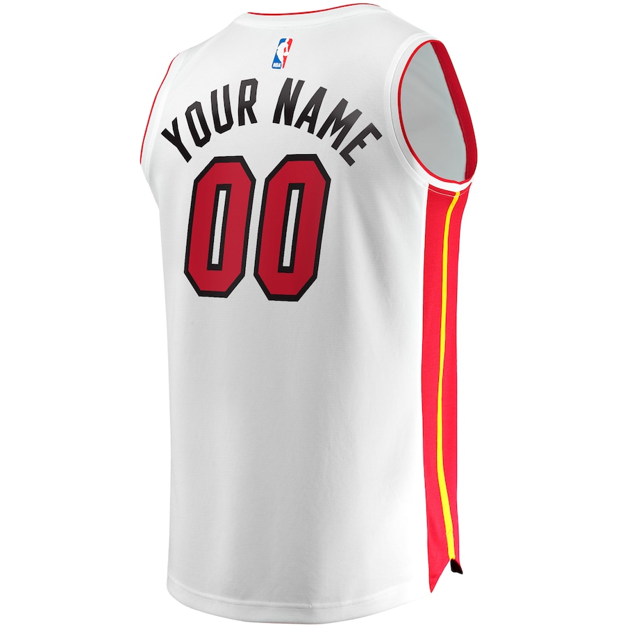 Youth Miami Heat Fanatics White Fast Break Custom Replica Jersey - Association Edition
