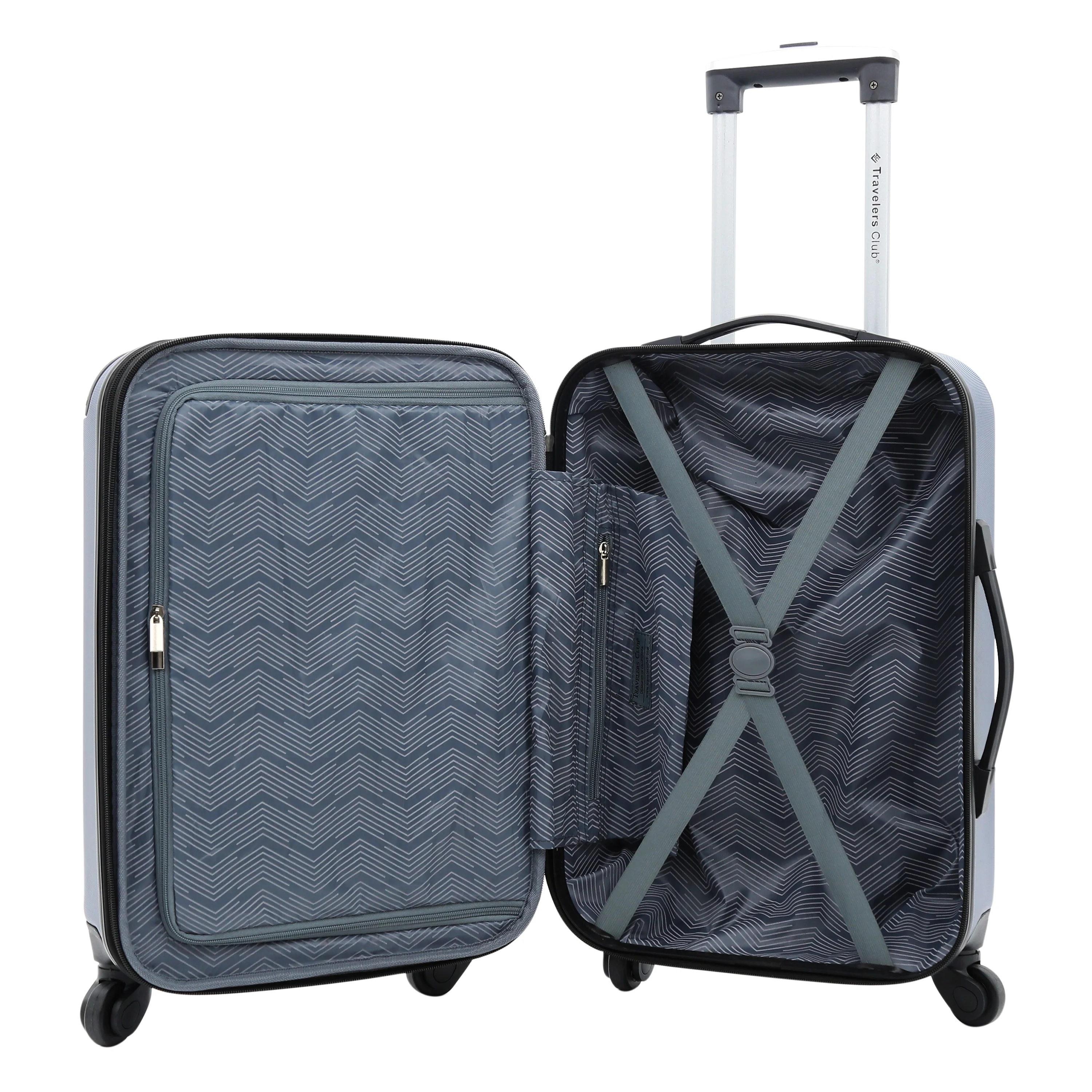 Travelers Club Chicago Plus 5pc Expandable Hardside Luggage Set, Black