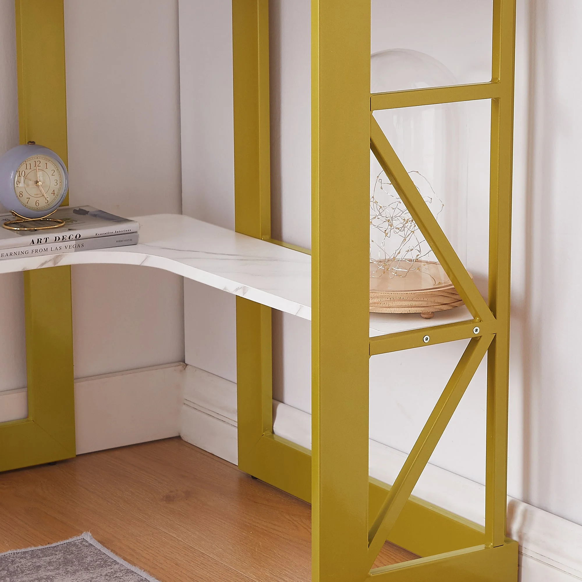 Brown Triangle Corner Desk, Office/Computer/Writing Desk for Student Apartments