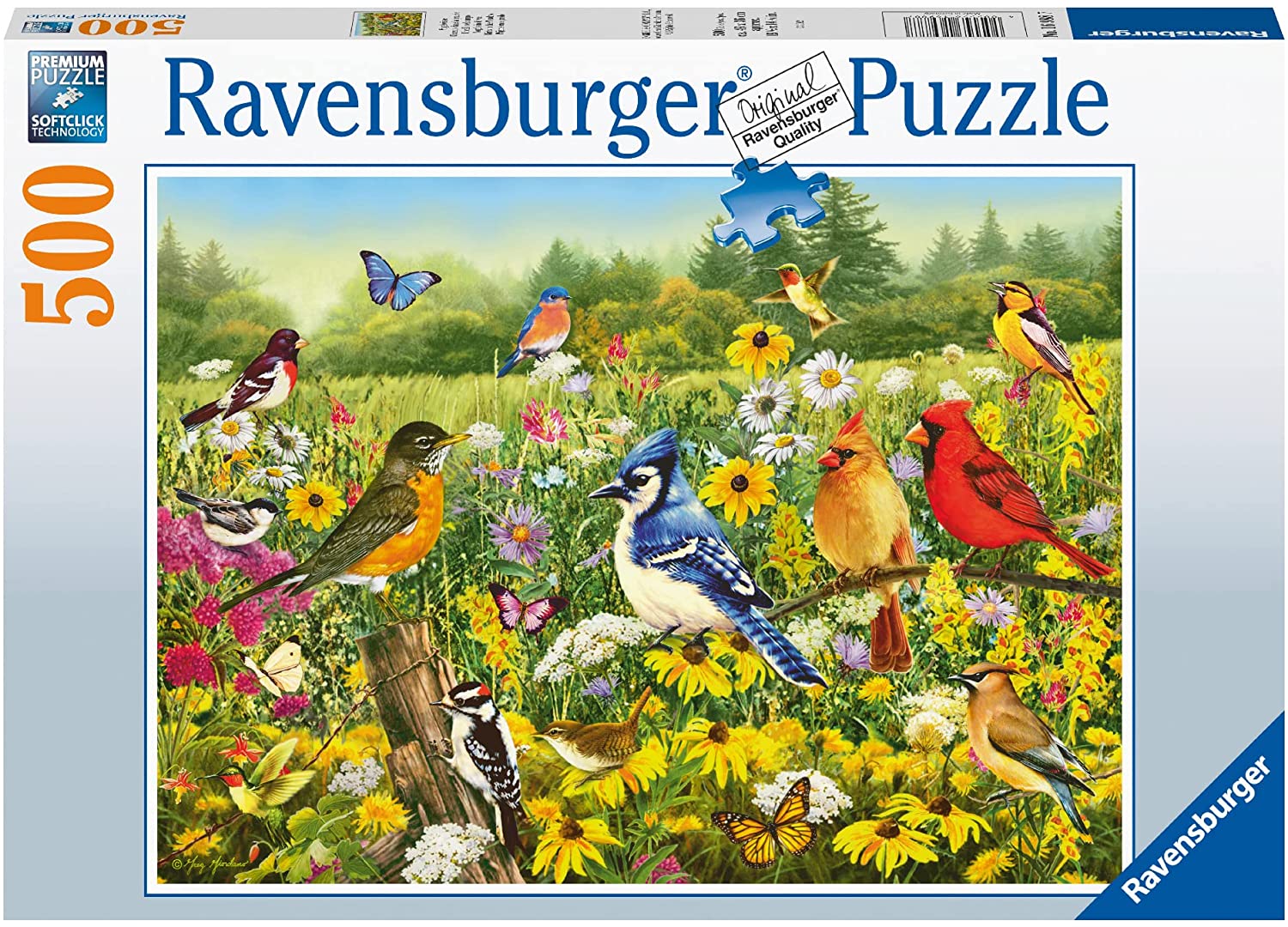 Birds in the Meadow – 500 Piece Jigsaw Puzzle (Ravensburger)