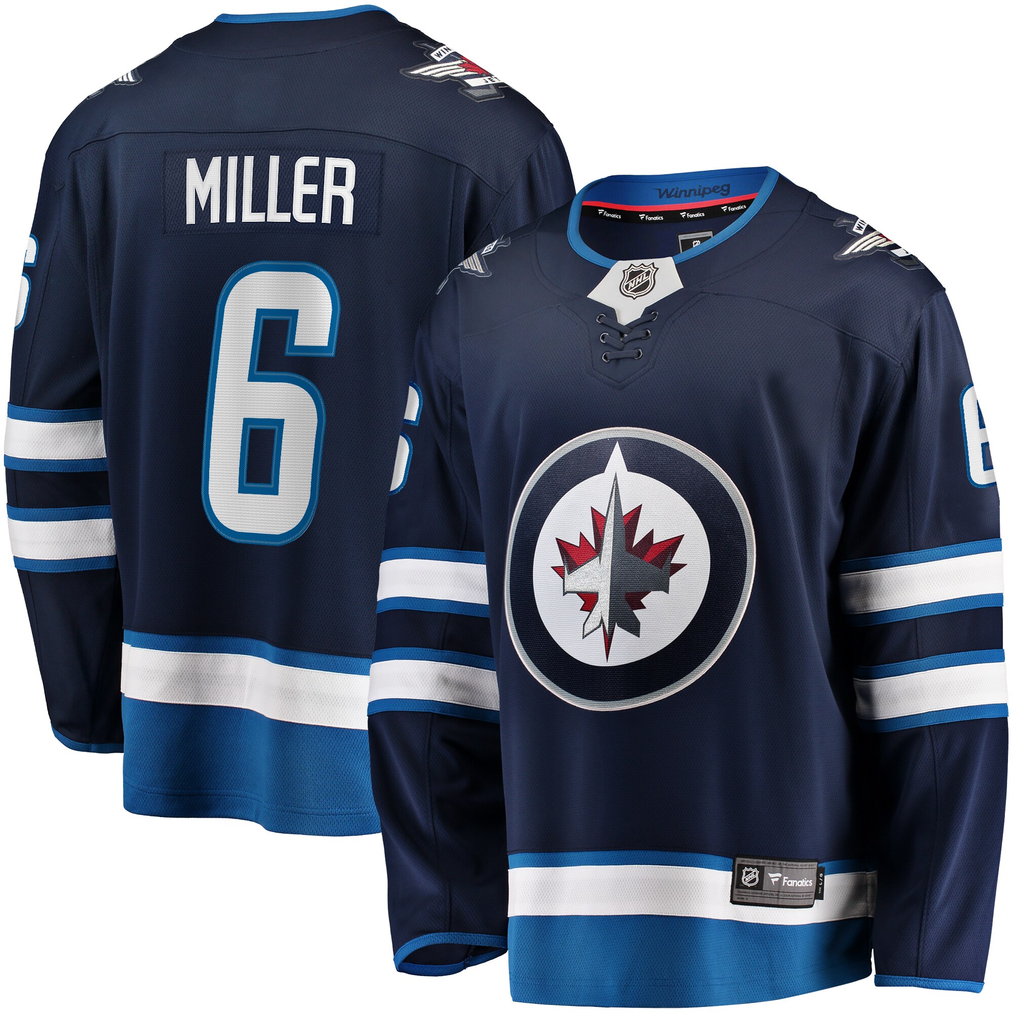 Colin Miller Winnipeg Jets Fanatics Home Premier Breakaway   Jersey – Navy