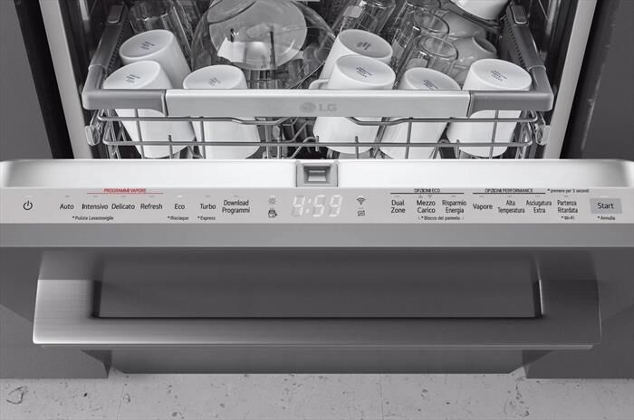 LG - Lavastoviglie QUADWASH DB475TXS Classe A 14coperti-Acciaio