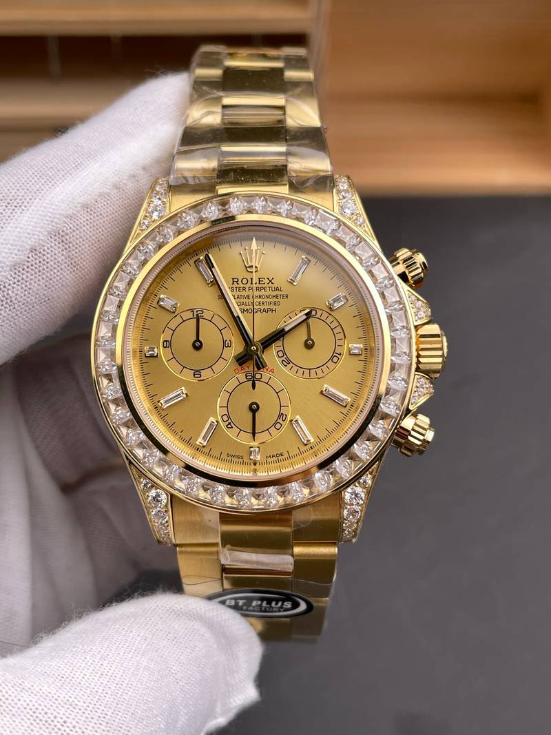 Rolex Daytona Full Gold Baguette Diamond