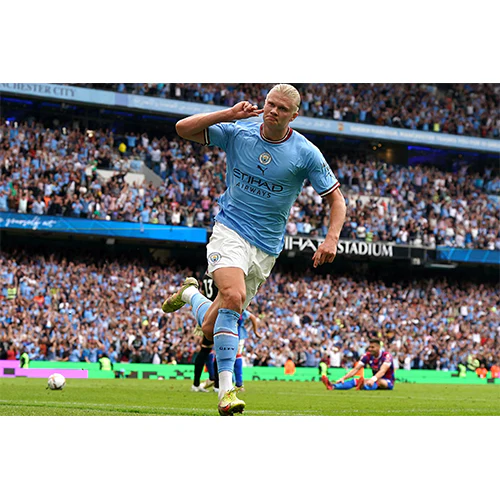 Manchester City Haaland Goal Celebration Poster