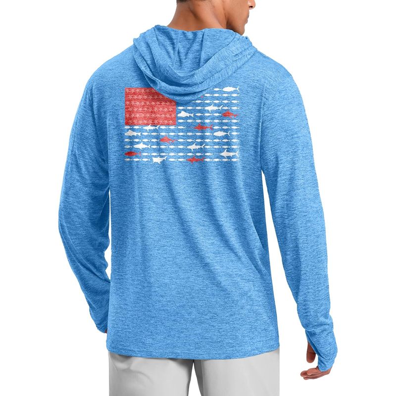 Men's UPF 50+ Sun Protection Hoodie Lightweight Long Sleeve