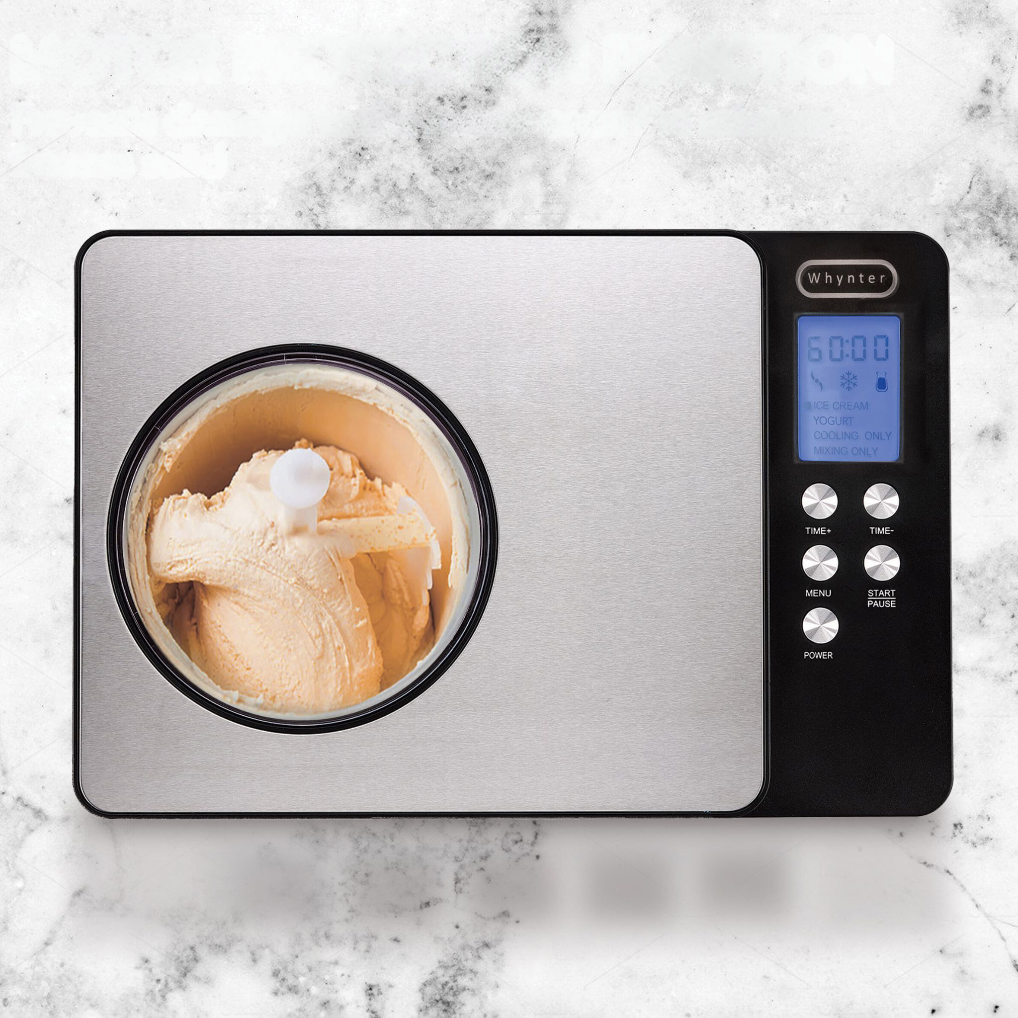 Whynter 2 Quart Capacity Compressor Ice Cream Maker & Yogurt Incubator with Stainless Steel Bowl