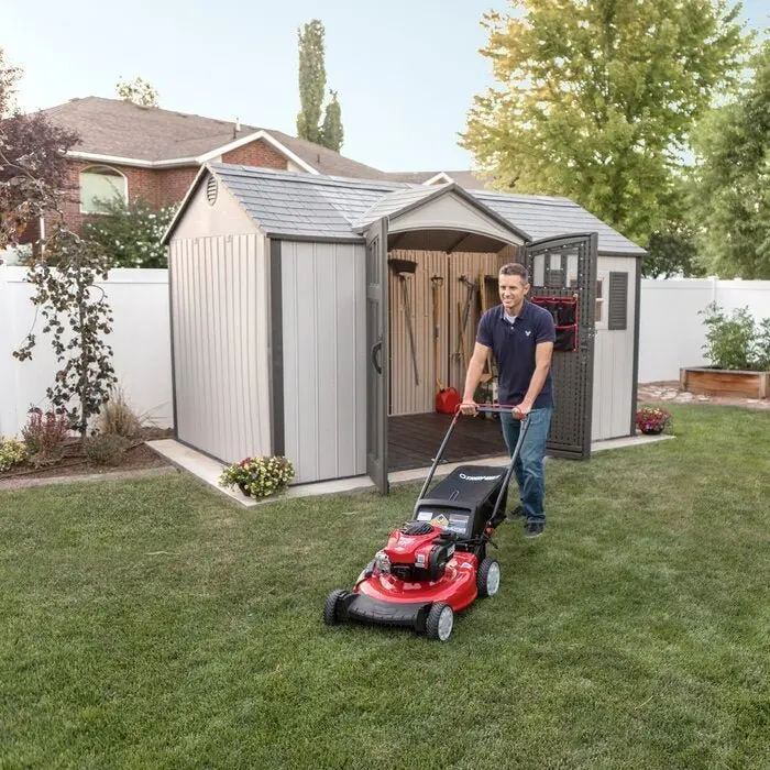 12.5 ft × 8 ft Plastic Storage Shed — Durable Outdoor Garden or Workshop Shelter