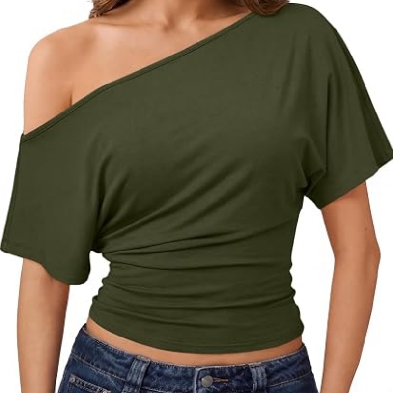 Womens Off the Shoulder Tops 2026 Summer Going Out Crop Shirts