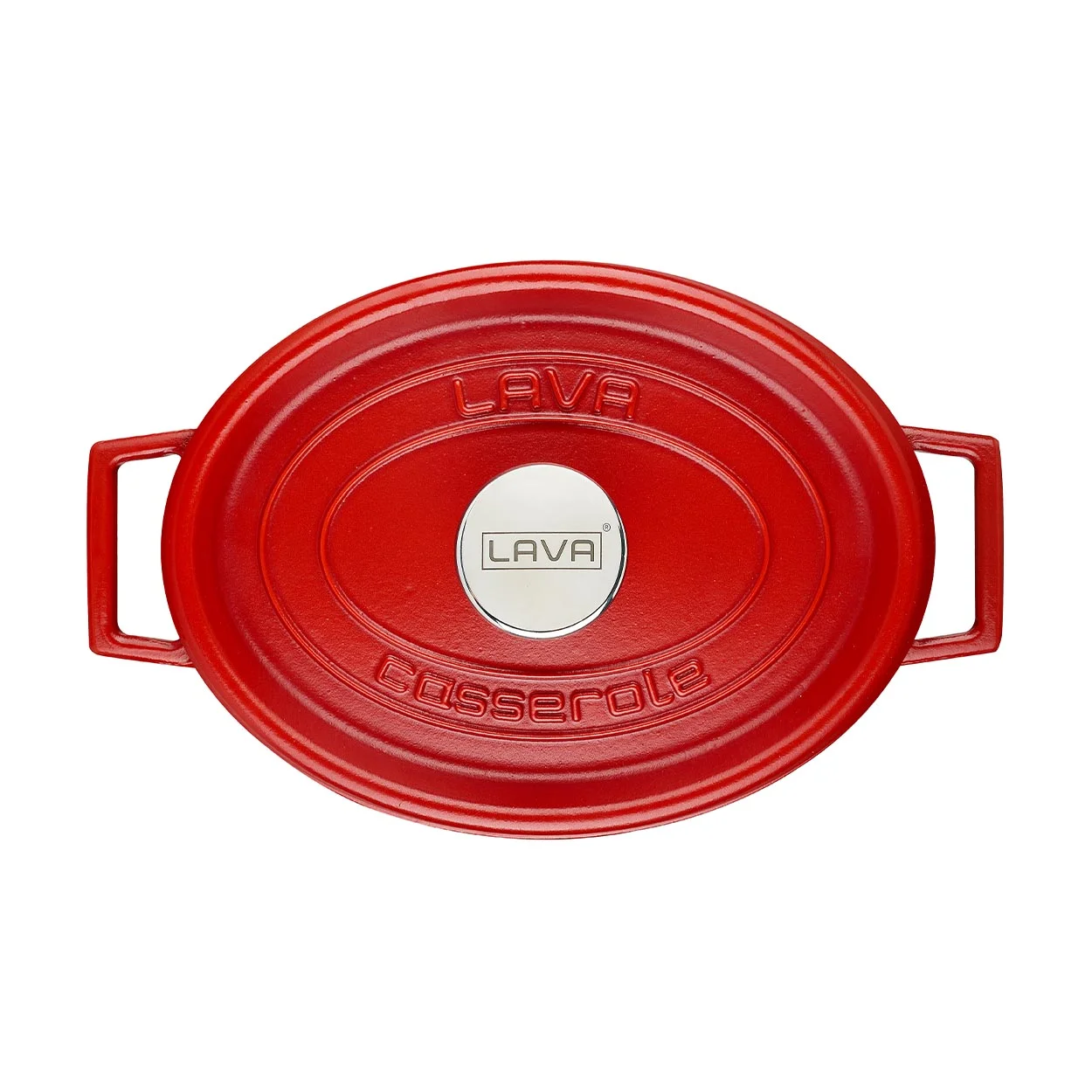 Lava Enameled Cast Iron Dutch Oven 5 Qt. Oval Spring Series with Trendy Lid Turquoise