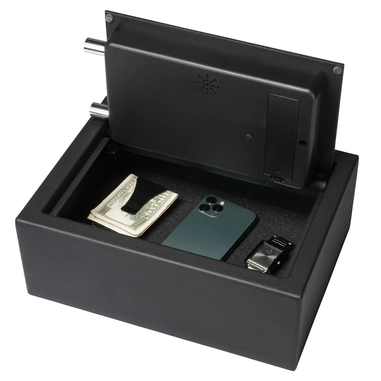 Stack-On Small Drawer Safe with Electronic Lock �C Compact Personal Safe for Desk or Nightstand with Backup Key and Steel Security Construction