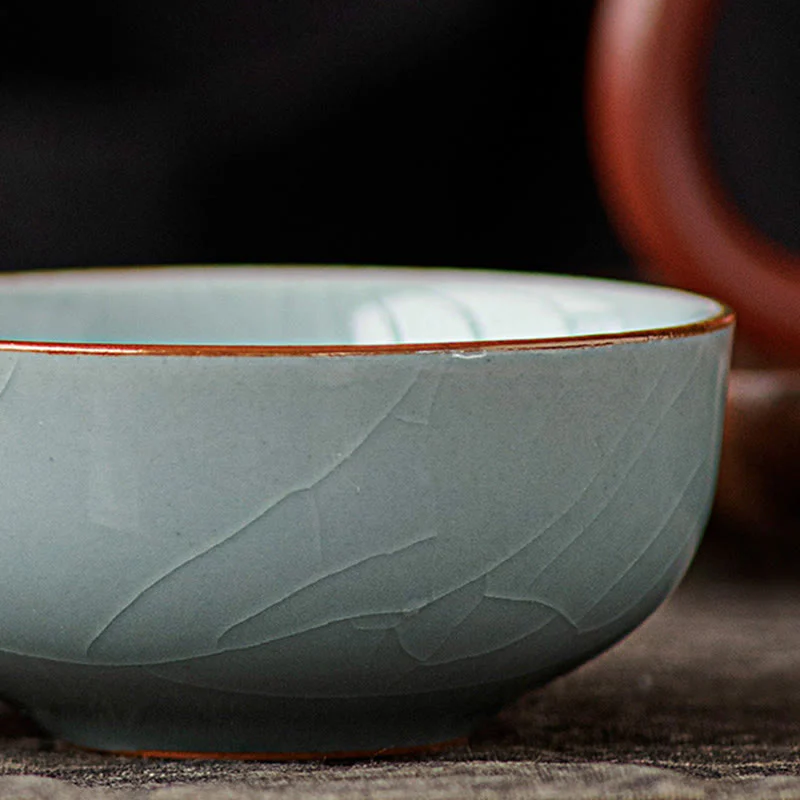 Buddha Stones Hand Painted Koi Fish Ceramic Teacup Kung Fu Tea Cup 50ml