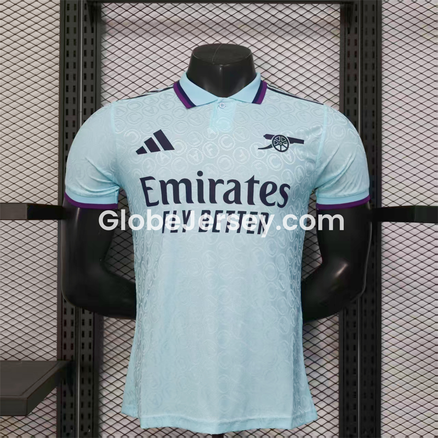 Arsenal 25-26 Light Blue POLO Letter Pattern Special Jersey - Player Version