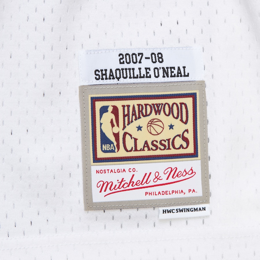 Men's Miami Heat Shaquille O'Neal Mitchell & Ness White 2007/08 Hardwood Classics Swingman Jersey
