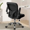 Happylost Office Chair, Computer Mesh Swivel Desk Chair with Adjustable Armrests (White）