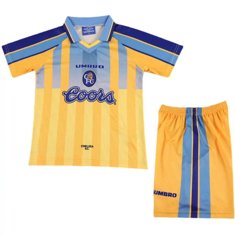 1995-97 Chelsea away retro children's jersey Set - Fans Edition