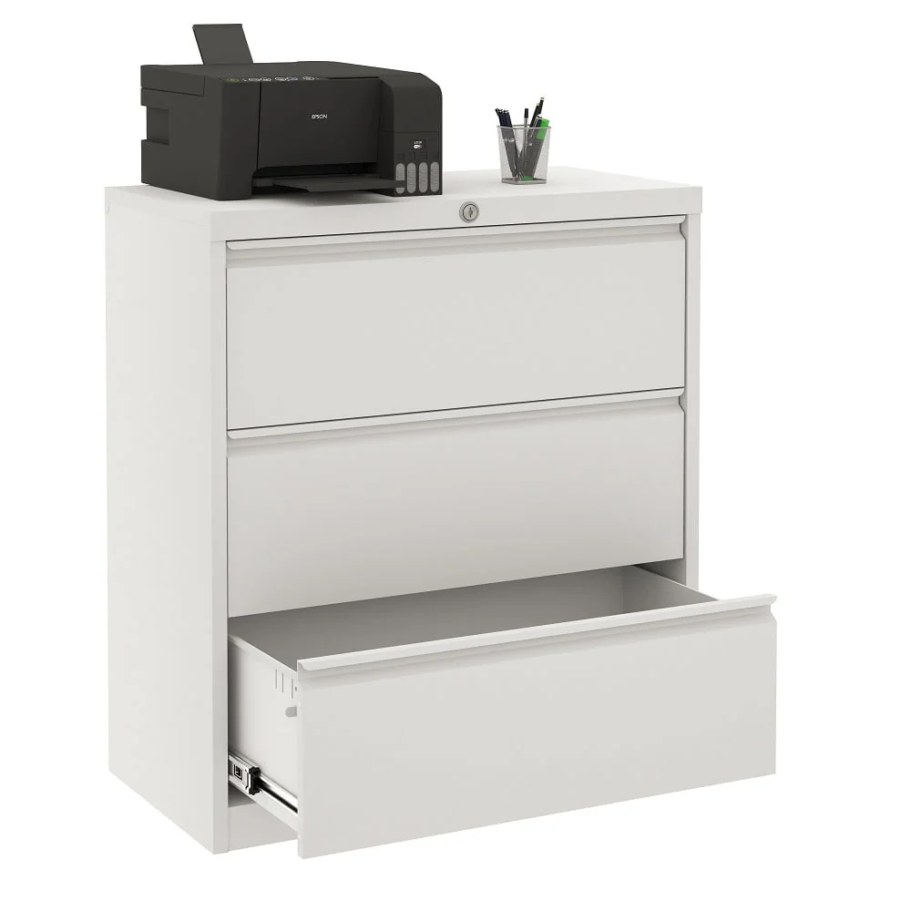 SUPEER White Metal Lateral File Cabinet with Lock, Large Capacity Metal Storage File Cabinet for Letter/Legal A4 Size, Wide File Cabinet for Office Home, Assembly Required