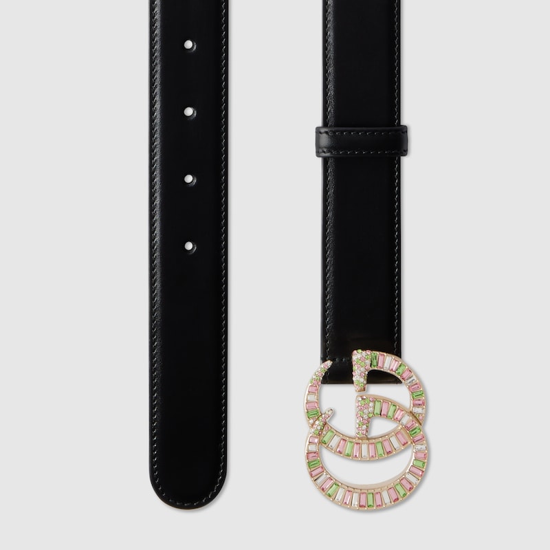 GG Marmont belt with crystal buckle