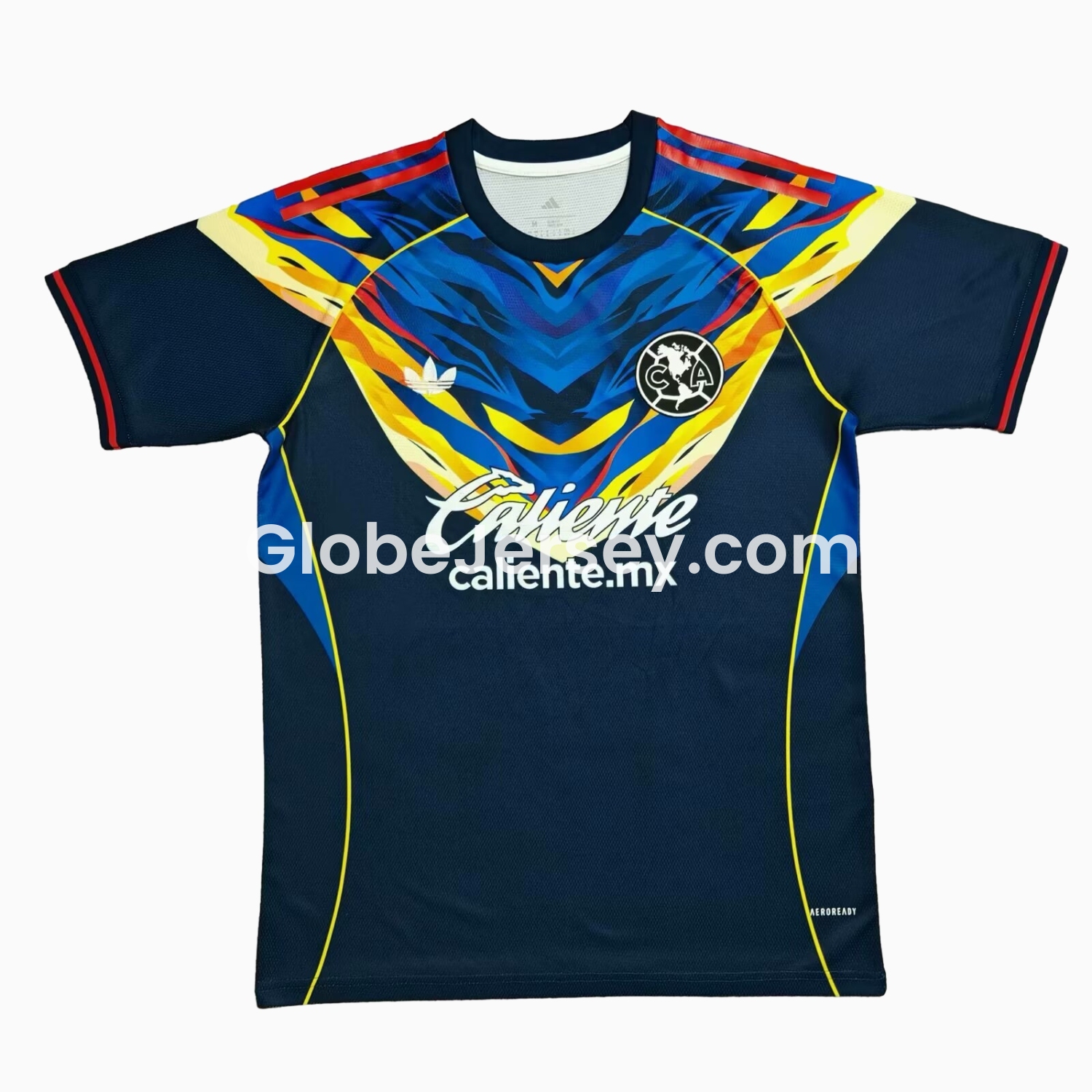 Club América 25-26 V-Shaped Camouflage Pattern Deep Blue Jersey - Fans Version