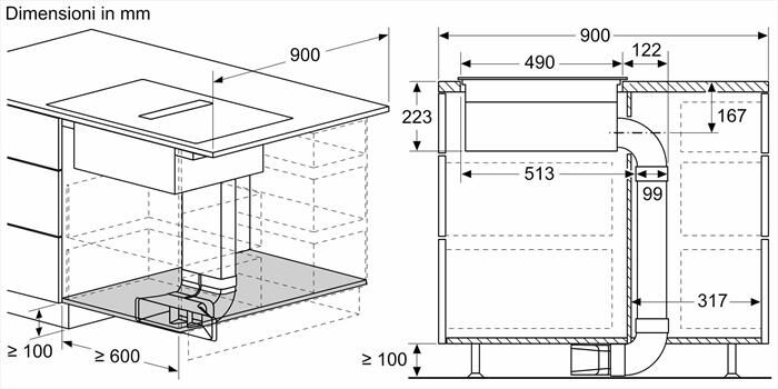 BOSCH - Piano in vetro ceramica ad induzione PVS831B16E-Nero