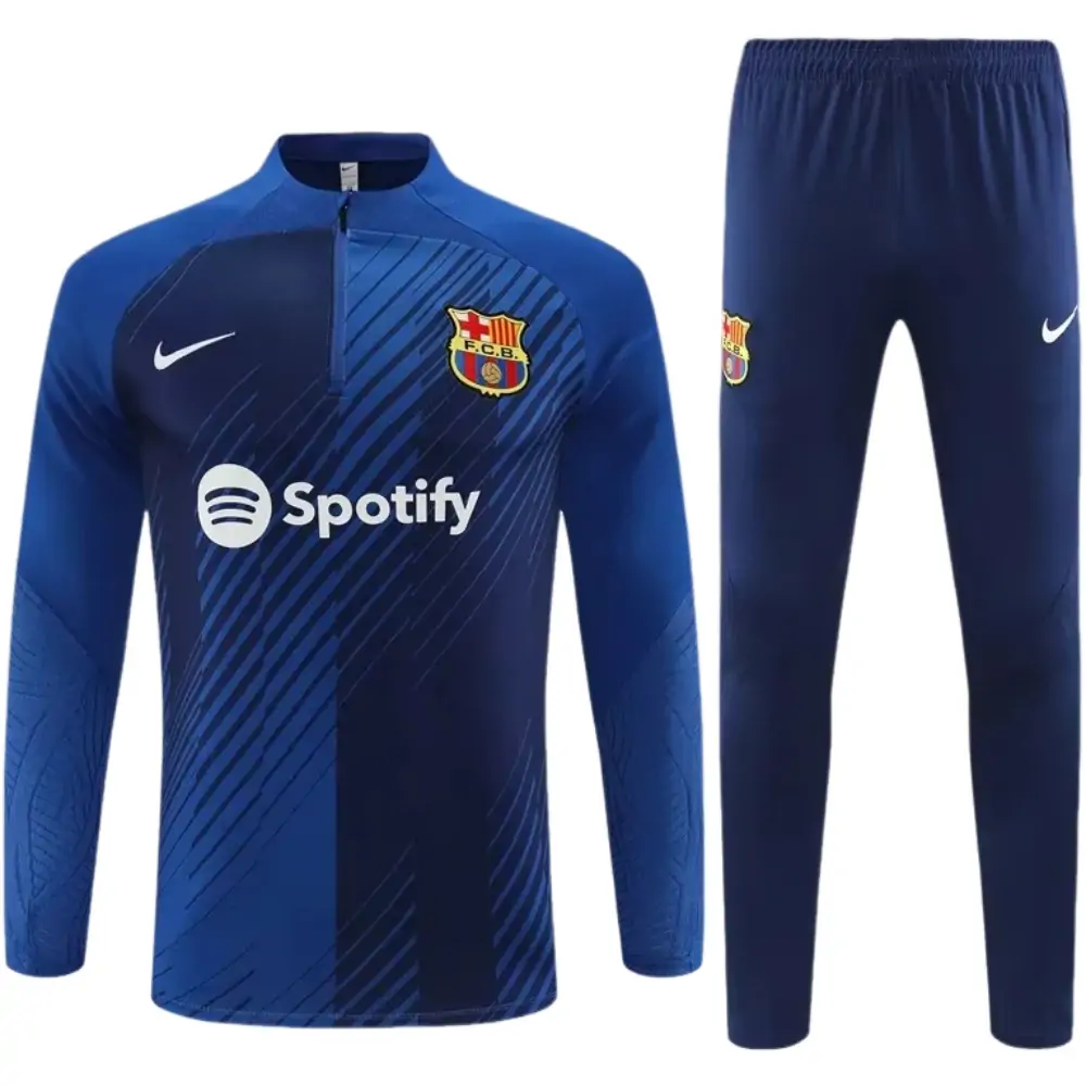2023/2024 Barcelona half-pull training suit blue suit 1:1 Thai quality