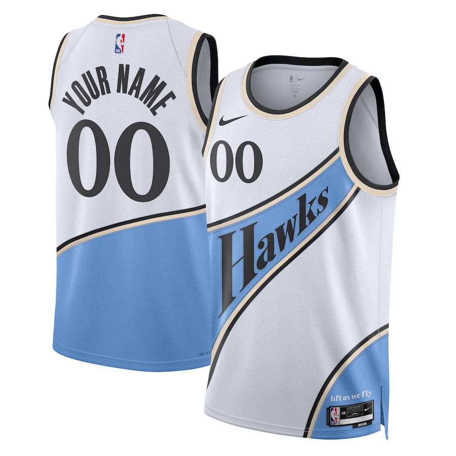Unisex Atlanta Hawks  White 2024/25 Custom Swingman Jersey - City Edition
