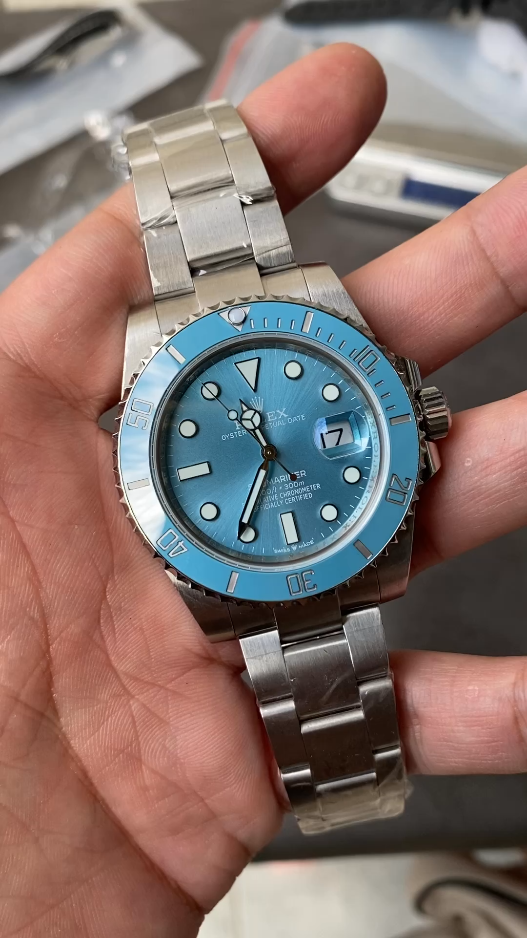 【Super Clone】Rolex Submariner Date 41 Turquoise Blaken Goldsmith & Complications