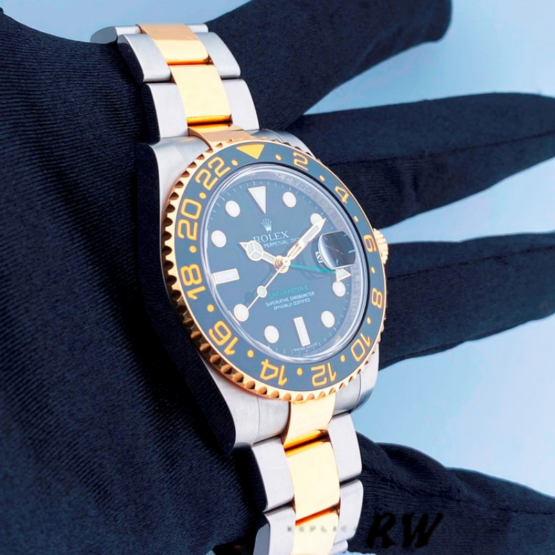 【Super Clone】Rolex GMT-Master II 116713LN stainless steel case Black Dial 40mm Mens Replica Watch