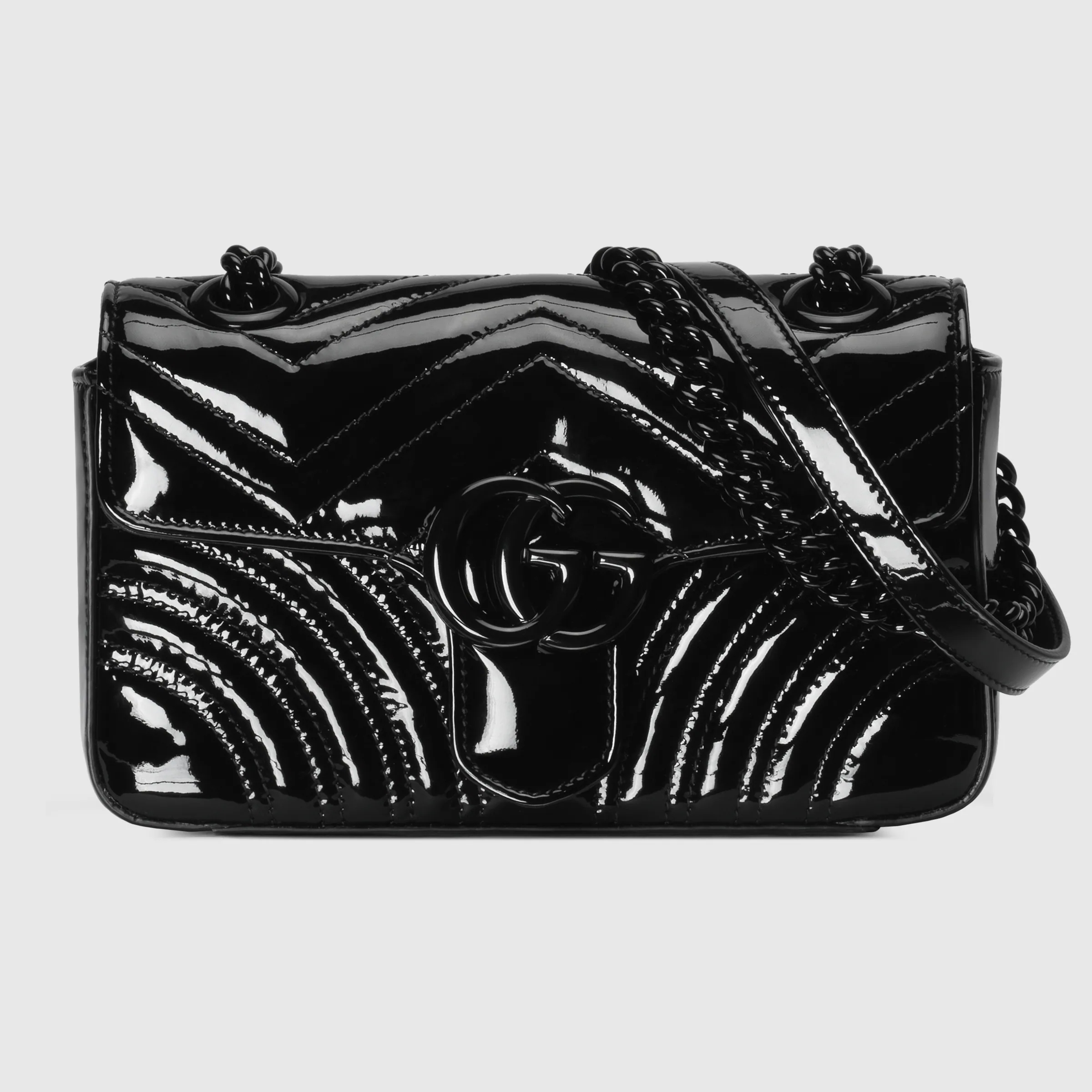 Gucci GG Marmont Patent Small Shoulder Bag