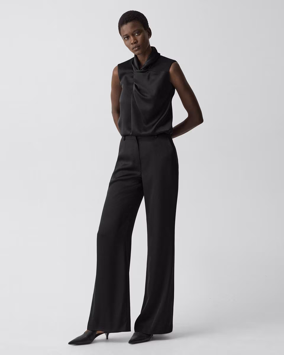 Fluid Pant in Satin