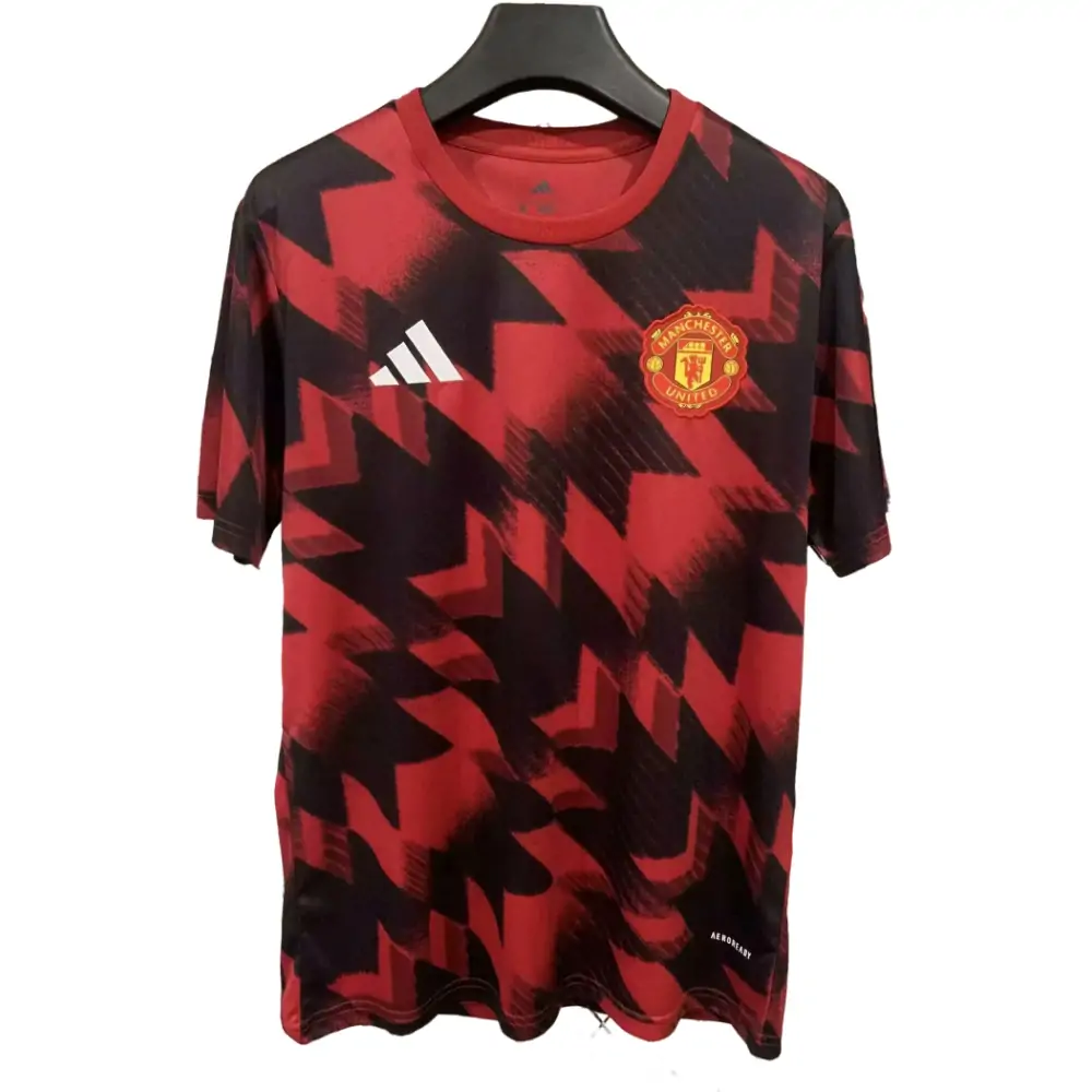 2025-26 Season - Manchester United Training Jersey Red and Black - Jersey - Fan Edition