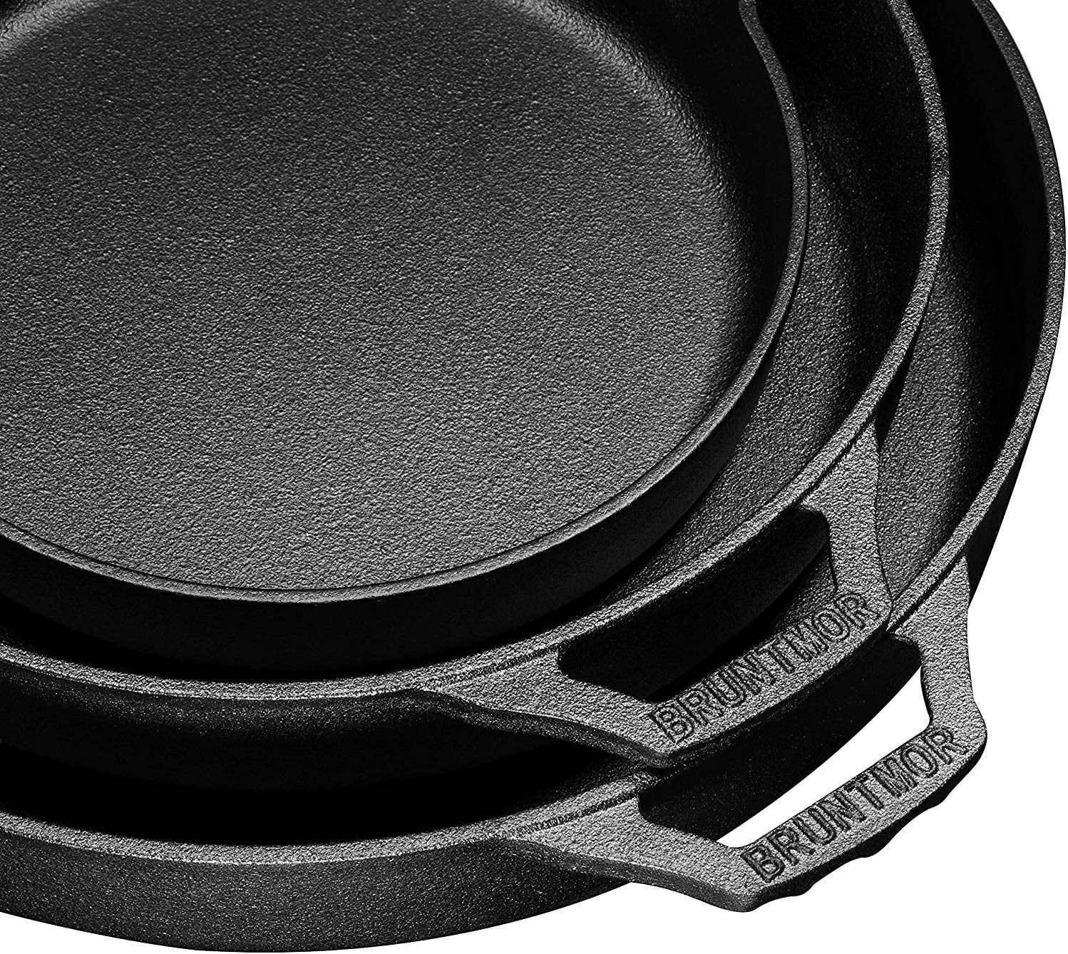Bruntmor Pre-Seasoned Cast Iron Cookware Set - 8-Piece Bundle with Skillets, Grill Pan, Dutch Oven, Pizza Pan, and Utensils - Durable Pots and Pans Set for Cooking - Ideal Gift for Home or Camping