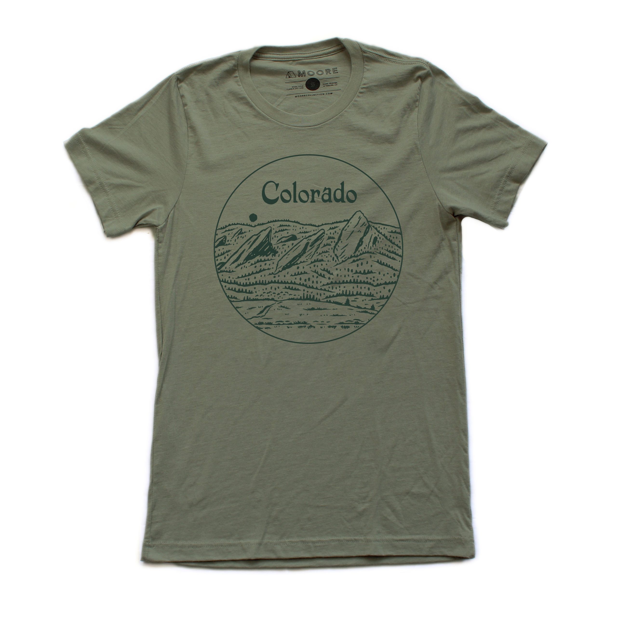 Flatirons Tee-Heather Olive