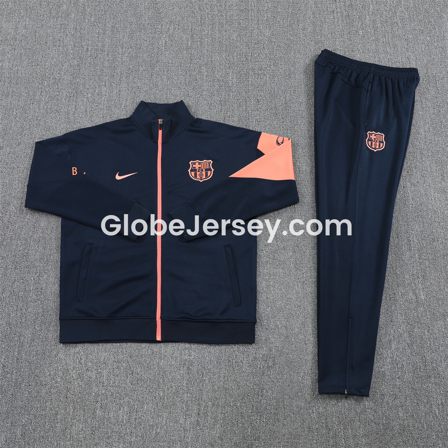 Barcelona 25-26 Jacket Training Tracksuit - Black Orange Jackets & Black Pants