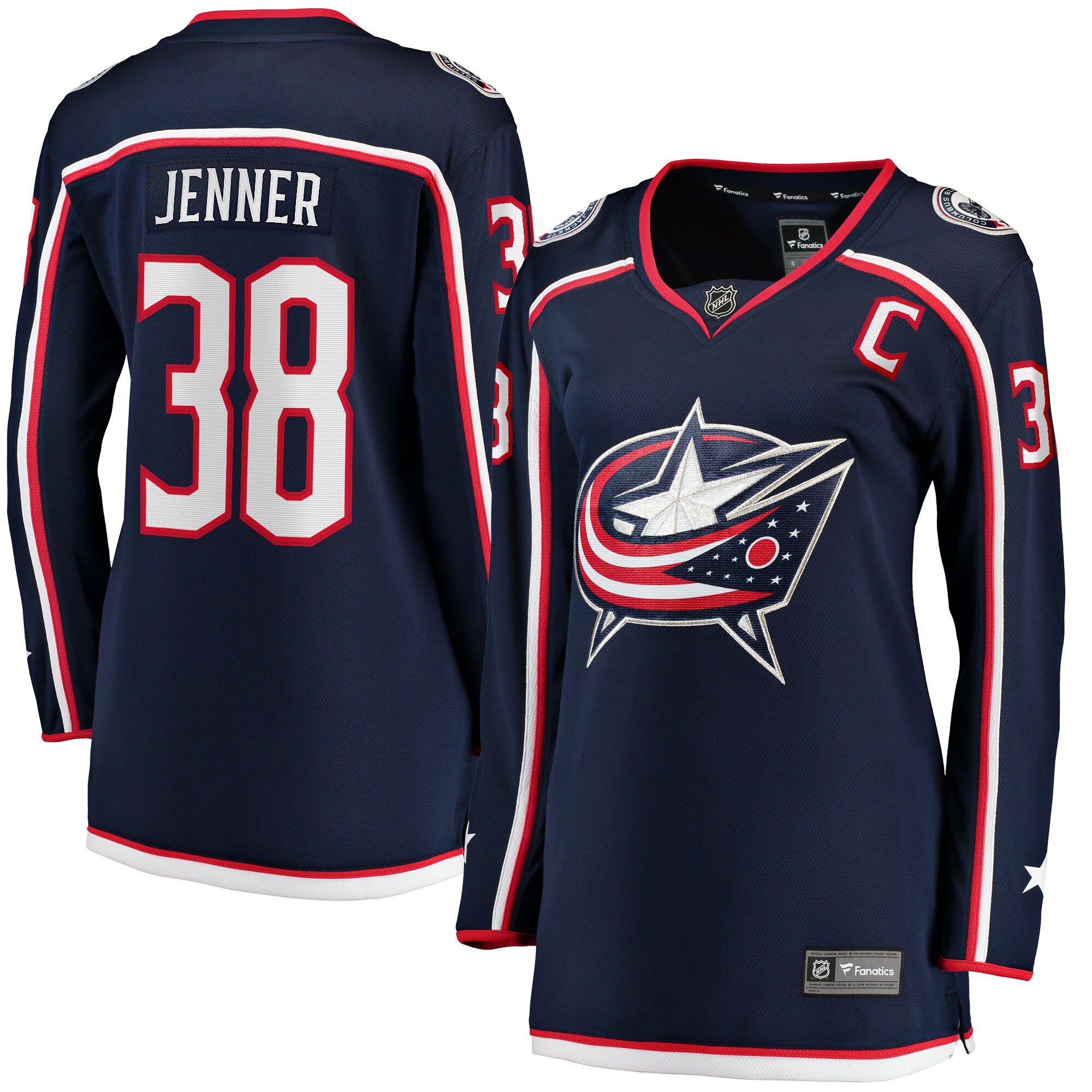 Boone Jenner Columbus Blue Jackets Women’s Home Breakaway   Jersey – Navy