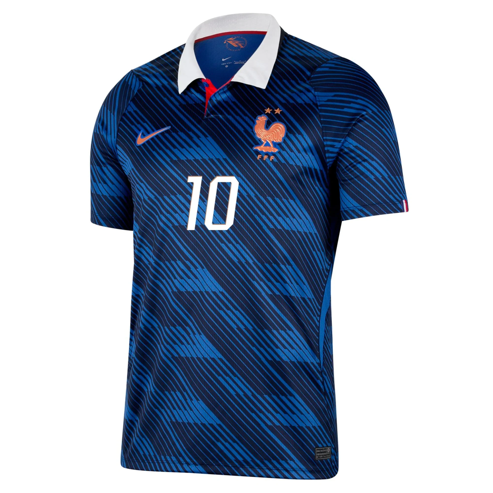 Nike Men's France Kylian Mbappe Home Stadium Jersey 2026 (Game Royal/Metallic Copper)