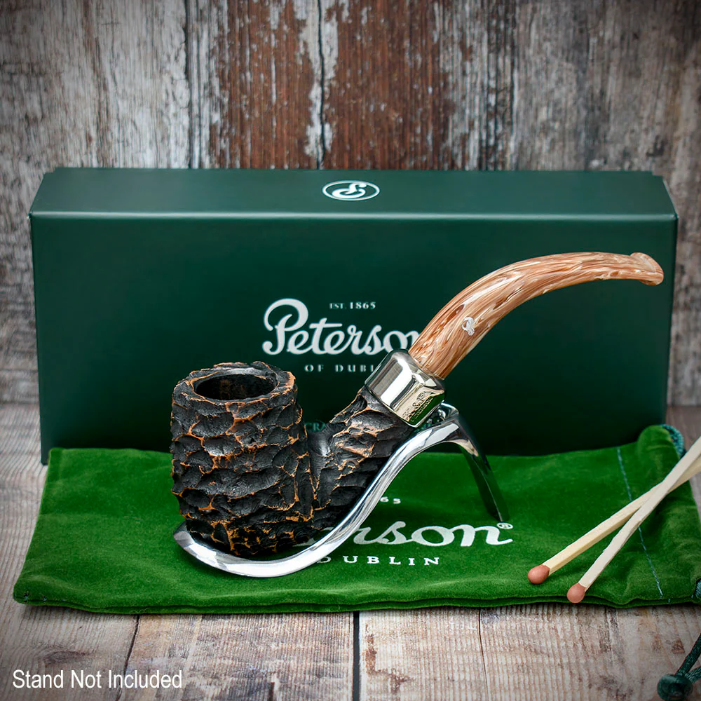 Peterson of Dublin Derry Rusticated Briar Smoking Pipe - Shape 69 - 9mm