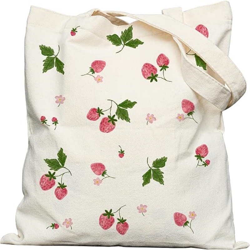 CANVORY Canvas Tote Bag with Aesthetic Prints