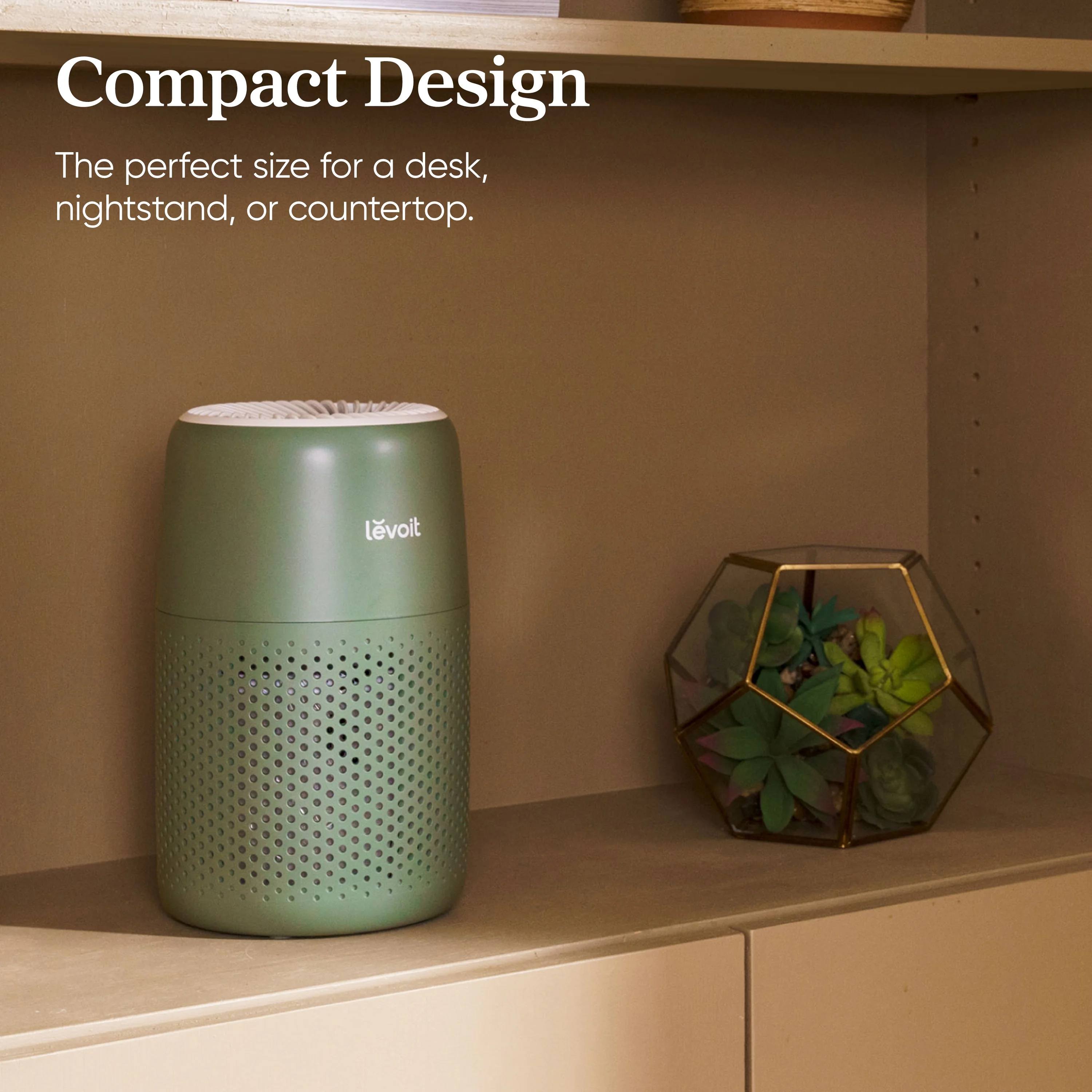 (3 pack) Levoit Desktop Air Purifier with Aroma for Bedroom & Office (255 Sq. ft), Core Mini-P, Green