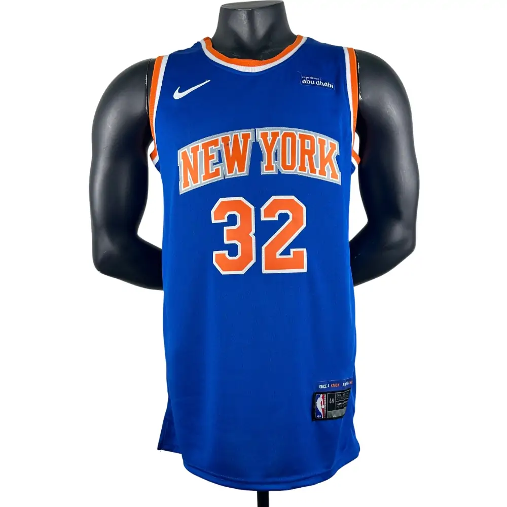 Embroidered Knicks Blue No. 32 Towns