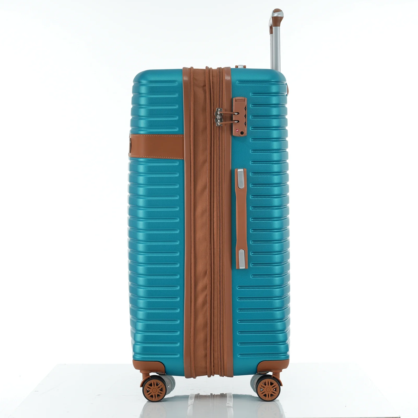 Kojooin 4 Piece Hardshell Expandable Suitcase Set with TSA Lock and Spinner Wheels, Chocolate